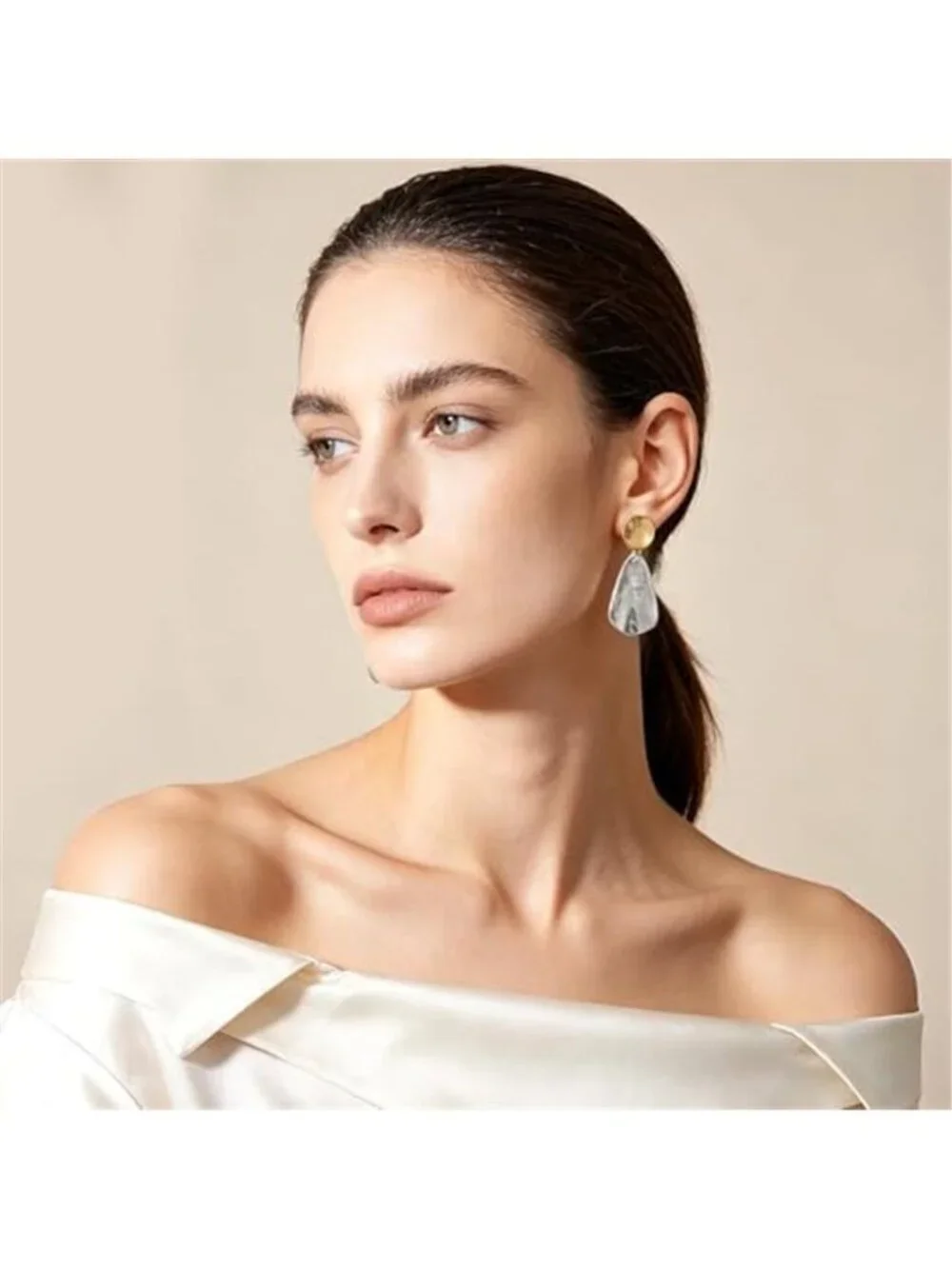 Women's Geometric Chunky Dangle Earring Trendy Gold Plated Earrings